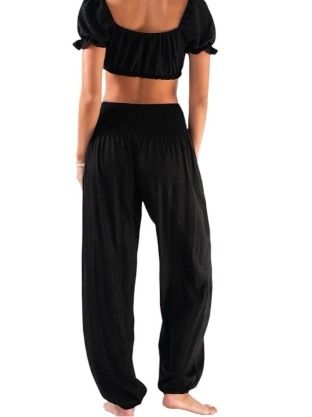 Lotus & Luna Black Harem Pants Size S/M - Picture 7 of 7